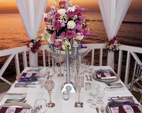 A table set for a dinner party