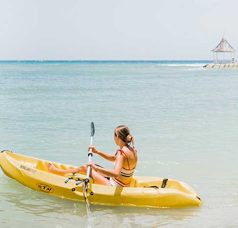 Kayak on the ocean