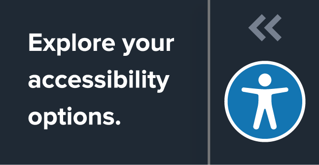 Explore your accessibility options badge example