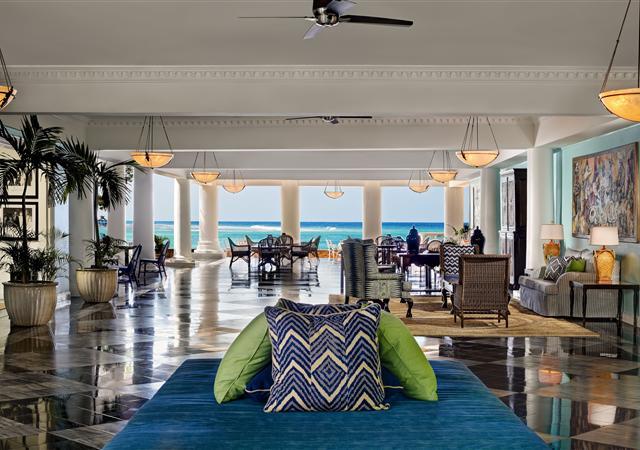 Lobby with plush couch