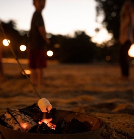 smores on the beach