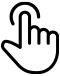 Hand pointing to click icon