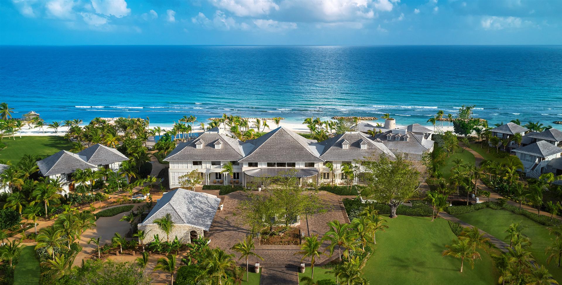 a building next to the beach