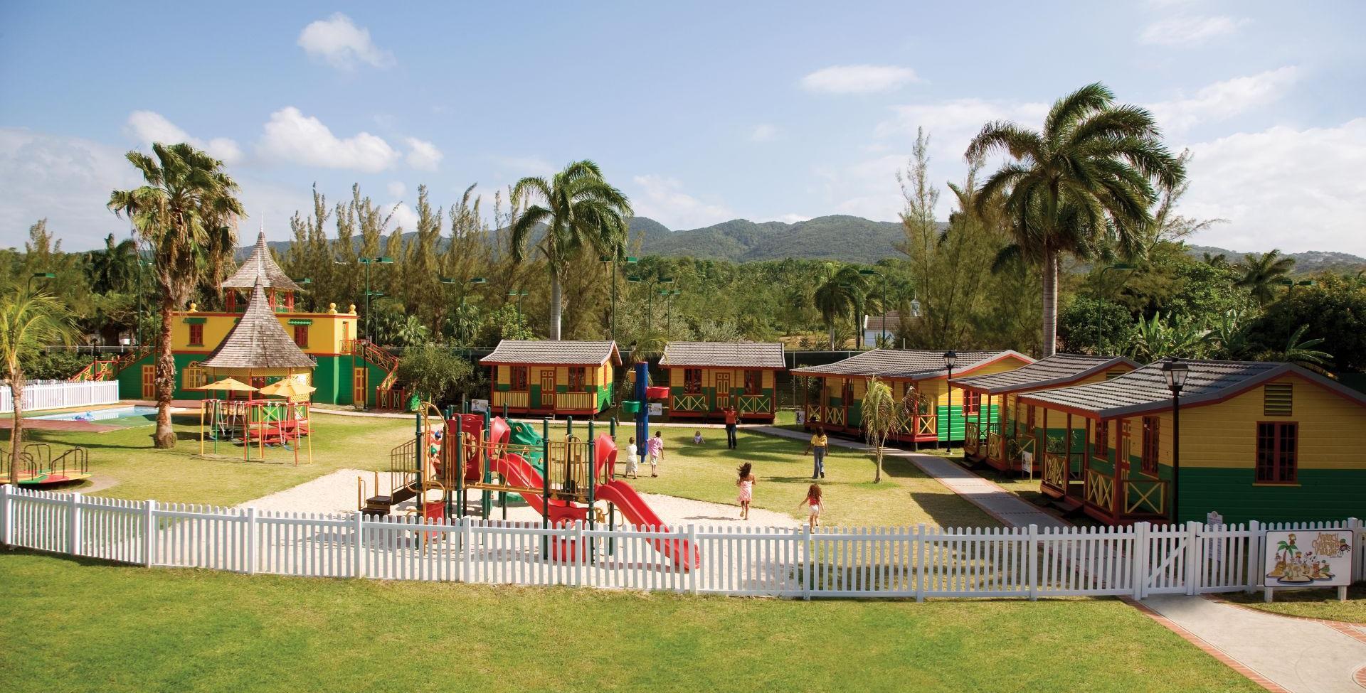 A playground in a park